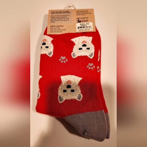 Sock Daddy Red/White Westie Dog Socks NWT Unisex - Picture 3 of 3